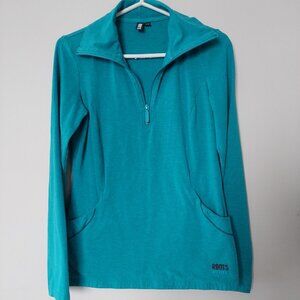 Vintage Roots Active half-zip pullover in a teal color Women's Small